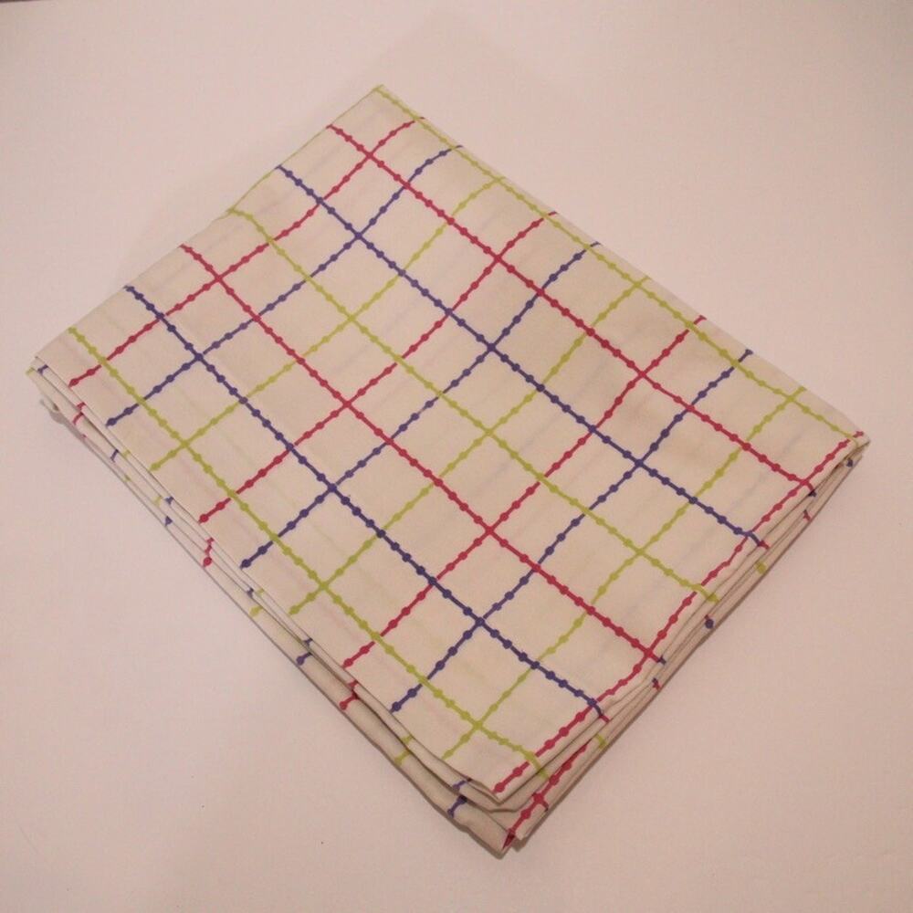 JCP Home Pillowcase Standard Stripe Purple Pink Green White Cotton Blend 31x20